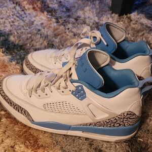 Nike Jordan Spizike Low Blue and White Sneakers